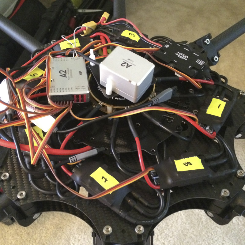 nowsay skyjib build process ESCs and motor controllers
