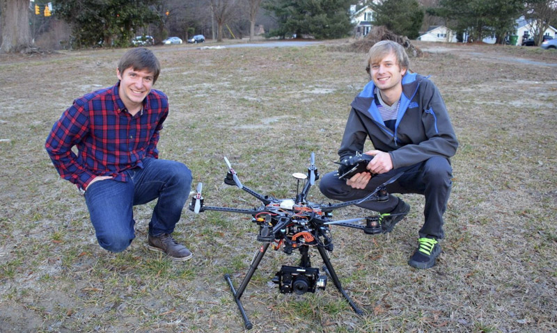 nowsay dominic and zach with drone dji s800